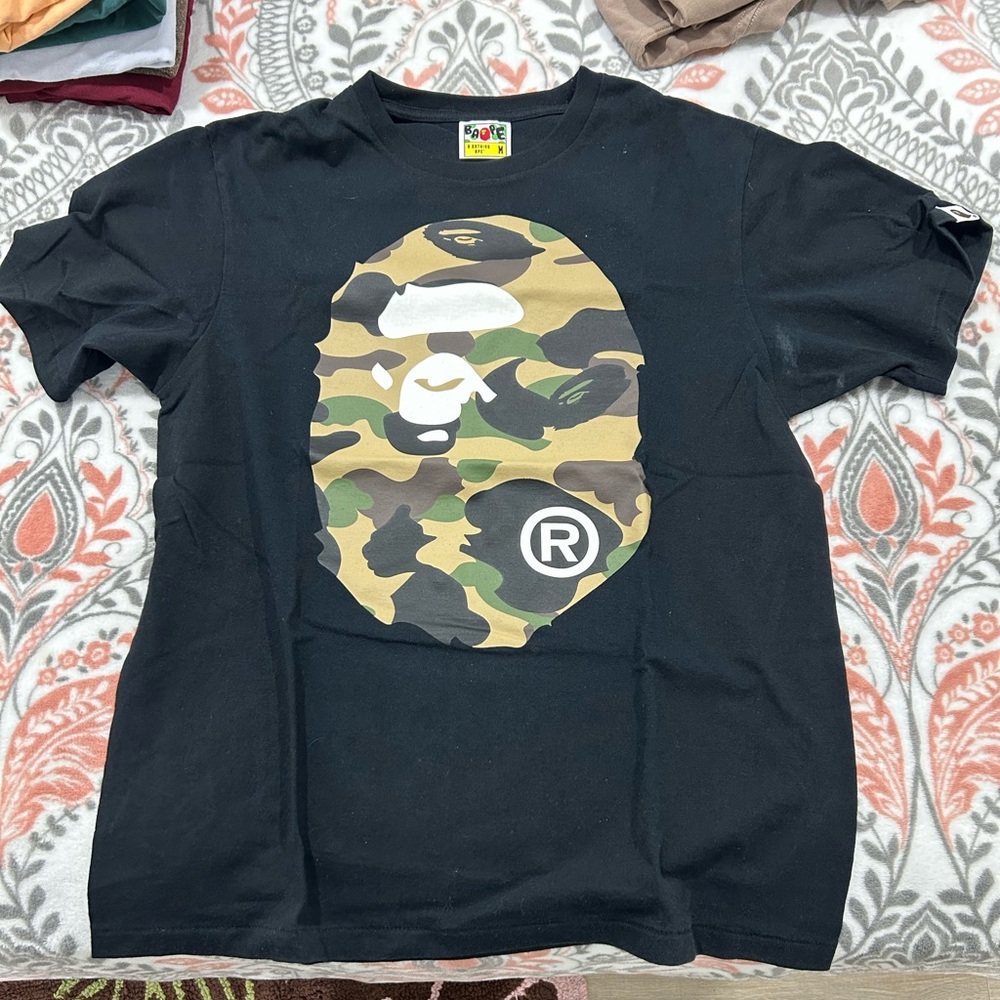 Bape black shirt medium
